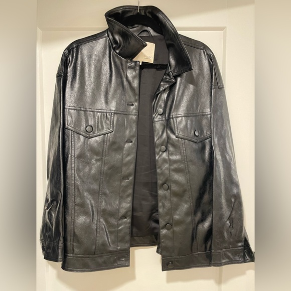 The Weston Boyfriend Jacket by Pilcro Faux Leather - Picture 3 of 6